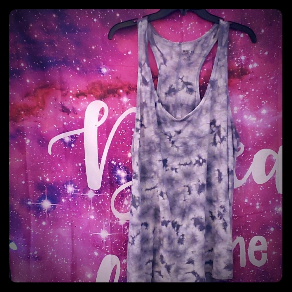 Grey tie dye tank top